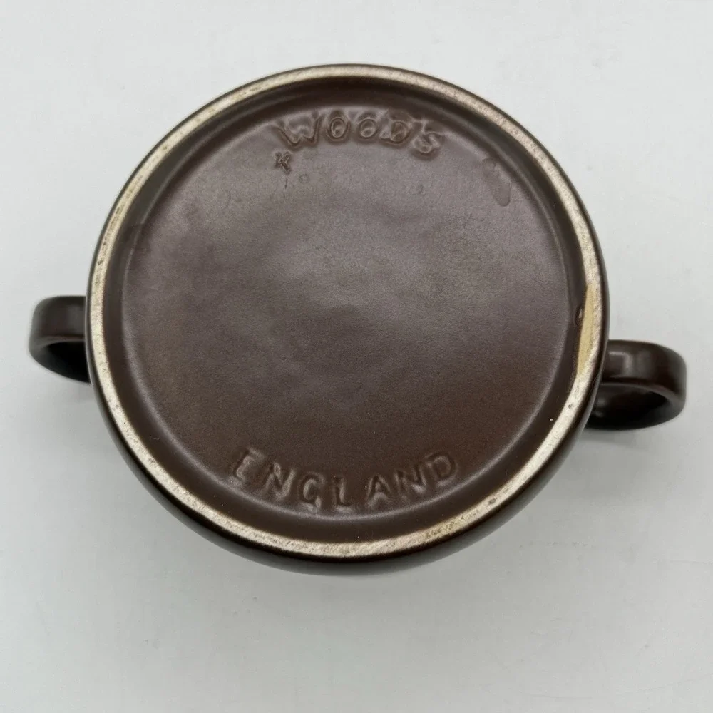 Wood‎ & Son Made In England Retro 1960's Chocolate Brown Coffee Mug Creamer Set